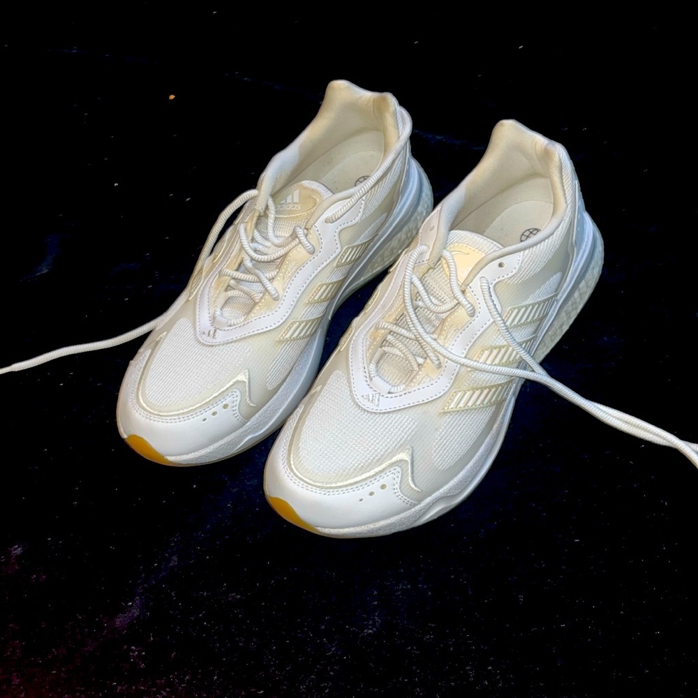 White Adidas “End Plastic Waste” Trainer Shoes (Size 11)